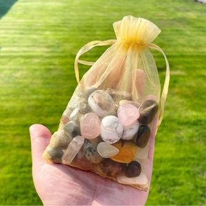 Bag of Crystal Tumbles, Raws, Spheres, Quartz Points